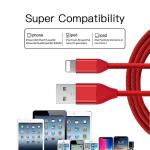 Nylon Braided USB Data Cable , USB Charging Cable For IPhone 6S / IPhone X
