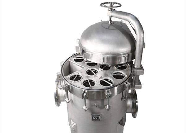 Stainless Steel Liquid Filter Housings 6 - 40m3/H Design Flow For Food Standard