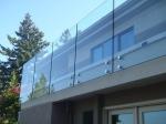 12mm Tempered Glass Interior Stair Railings Stainless Steel Balcony Balustrade