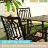 Buy cheap Outdoor Dining Set with Stackable Chair AJUNION Metal Space Restaurant Furniture from wholesalers