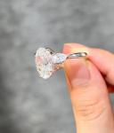 Lab Made Diamond Jewelry Three Stones Engagement Wedding Rings Cultivated