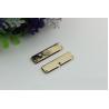 Buy cheap Custom letter logo light gold 40*10 mm decorative corner protector for handbag from wholesalers