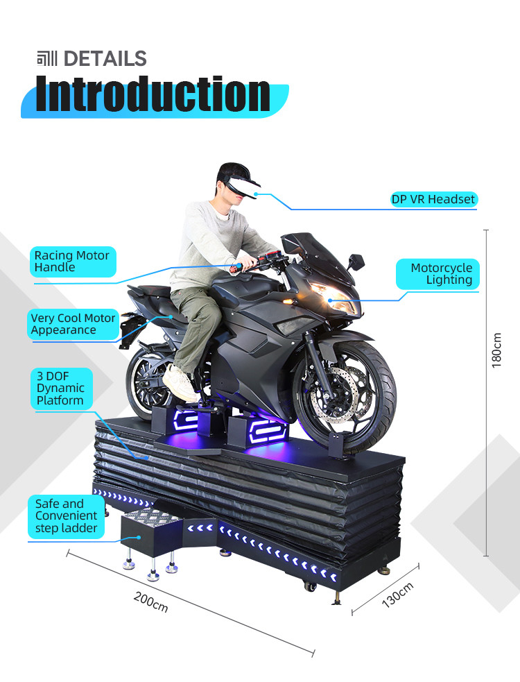 Cool Appearance Virtual Reality Motorcycle Game Simulator Deepoon VR E3 Glasses