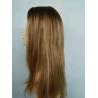 Buy cheap High Quality European Human Hair Jewish Wigs 20 Inches Small Layer Highlight with Dark Roots from wholesalers