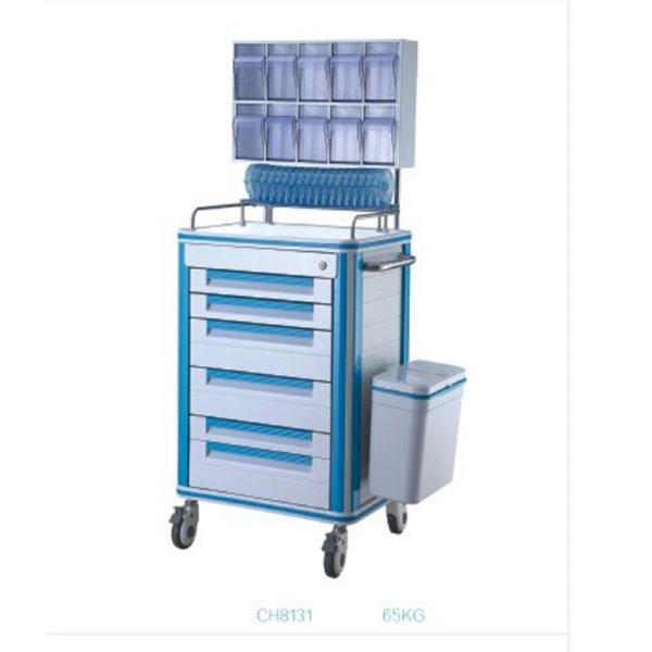 Beautiful Appearance Drug Truck Medical Instrument Trolley Silent Side Ways