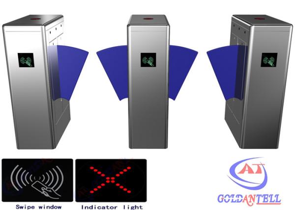 Buy cheap Office Baffle barrier RFID Turnstile security gate barcode fingerprint and RFID reader from wholesalers