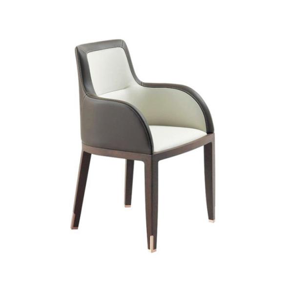 Buy cheap Leather Upholstered Contemporary Lounge Chair European Style Dining Room Use from wholesalers