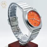 Mineral Dial Silver Stainless Steel Strap Watch With Date Luminous Hands