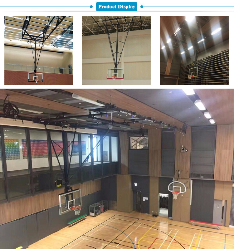 Hot Sale Custom Tempered Glass Basketball Board Ceiling Mounting Backboard Hoop