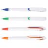 Buy cheap white barrel click quality plastic ball point pen, push style click ballpoint pen with logo brand from wholesalers
