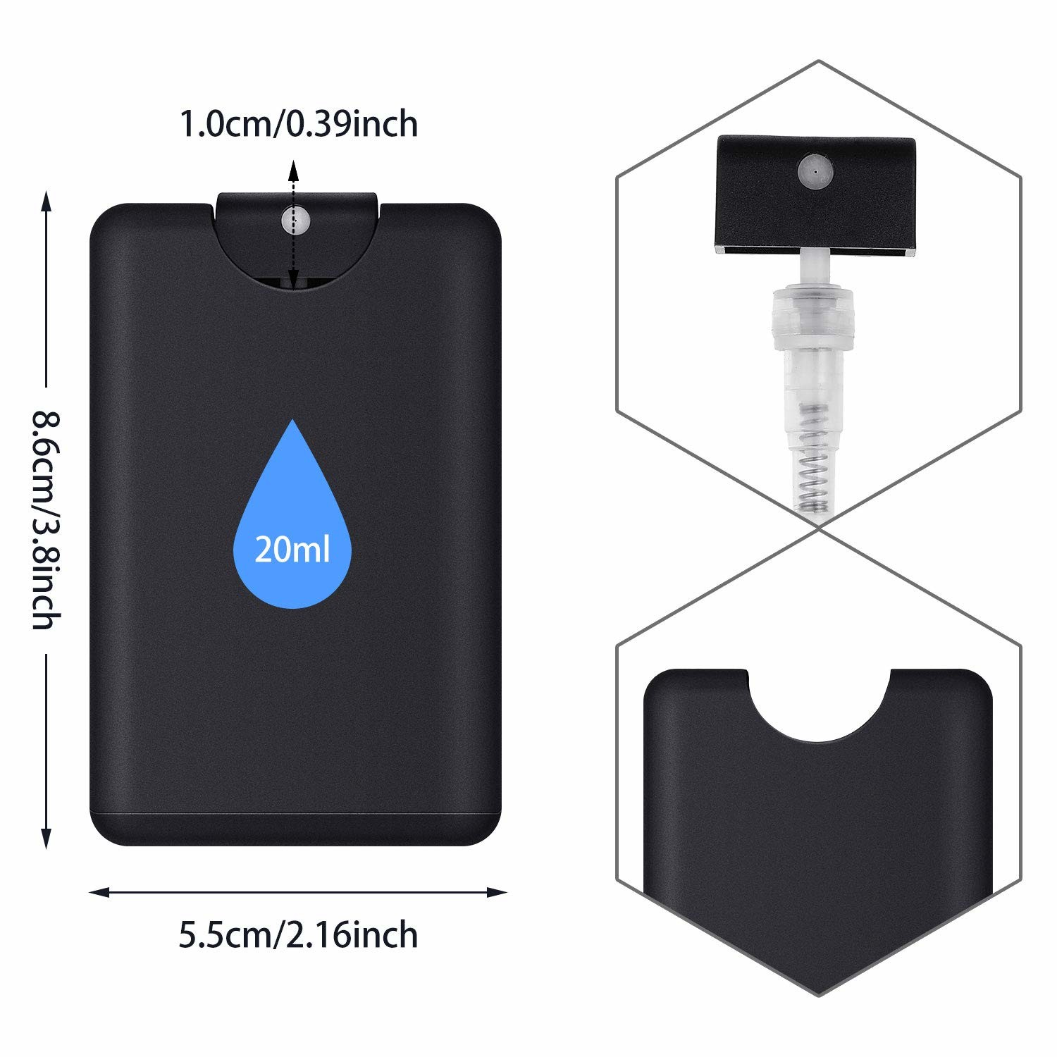 Customized In Color And Capacity Card PETG Bottle Easy To Carry For Perfume