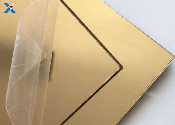 Buy cheap Golden 2mm Acrylic Mirror Sheet Decorative Wall Plexi Glass Panel from wholesalers