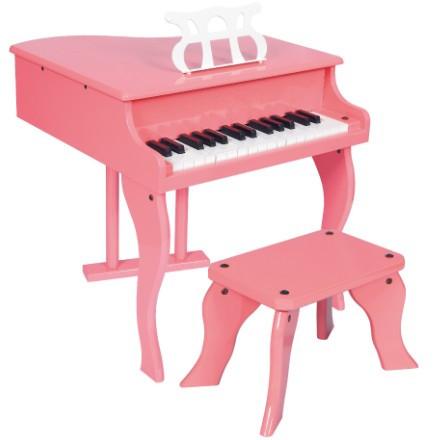 Buy cheap 30 Key Pink Grand Toy wooden piano Kid toy mini piano W30 from wholesalers