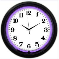 Buy cheap 12V 500MA Neon Light Clocks 9.0 Kgs Blank Neon Clock Purple product