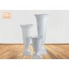 Buy cheap Trumpet Glossy White Fiberglass Urn Planters Centerpiece Table Vases Floor Vases from wholesalers