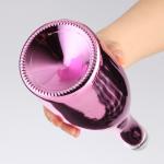 Customized Logo Glass Collar Bottles for Hot Stamping Screw Cap Purple Champagne