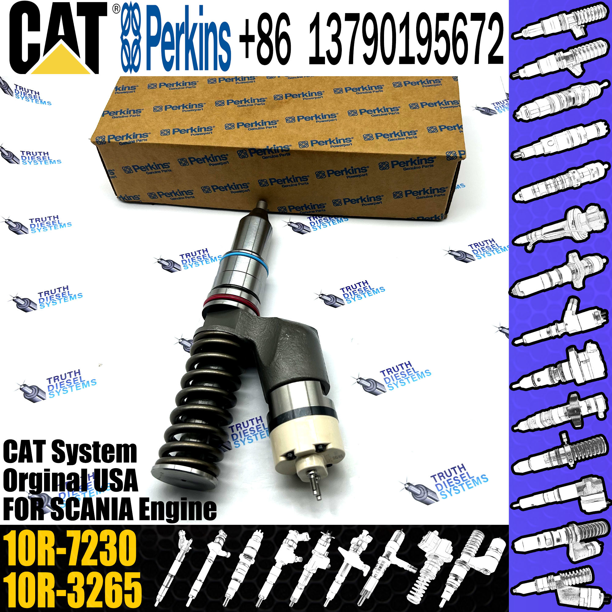 291-5911 10R-7230 Fuel Injector 317-5278 248-1394 253-0618 294-7615 For CAT Diesel Engine C15