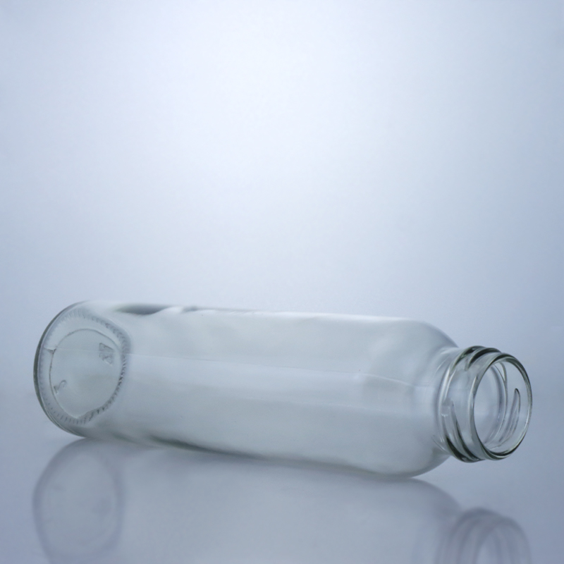 300ml Round Food Glass Jar for Milk Juice Fruit Tea Decal and Surface Handling