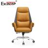 Buy cheap Fashionable Orange Leather Office Chair with Comfortable Seat Cushion and Backrest from wholesalers