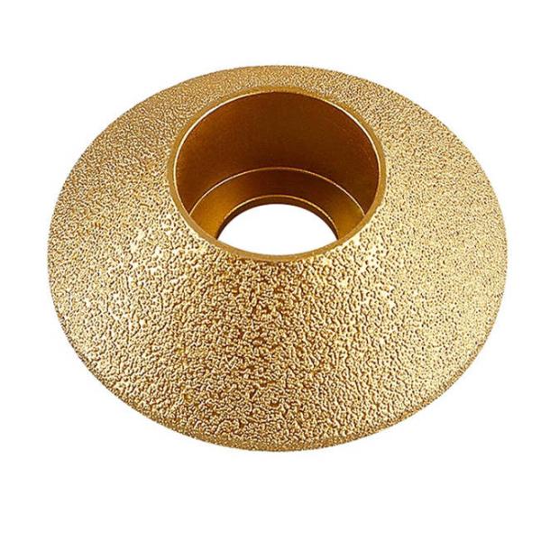 Buy cheap 10mm 15mm 20mm Wet Stone Grinding Tile Profile Wheel Vacuum Brazed from wholesalers