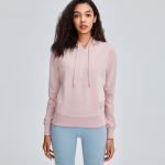 Pink Sports Loose Hoodie With Pocket Women's Training Running Sweater XL