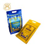 Custom Logo Design 1kg 2kg 5kg 10kg Zipper Rice Packing Bag Flat Bottom Stand Up