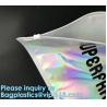 Buy cheap Metallized Slider Zipper Mailer pack Hologram Shiny Foil Glamour Holographic Mailers Metallic Apparel garment clothes from wholesalers