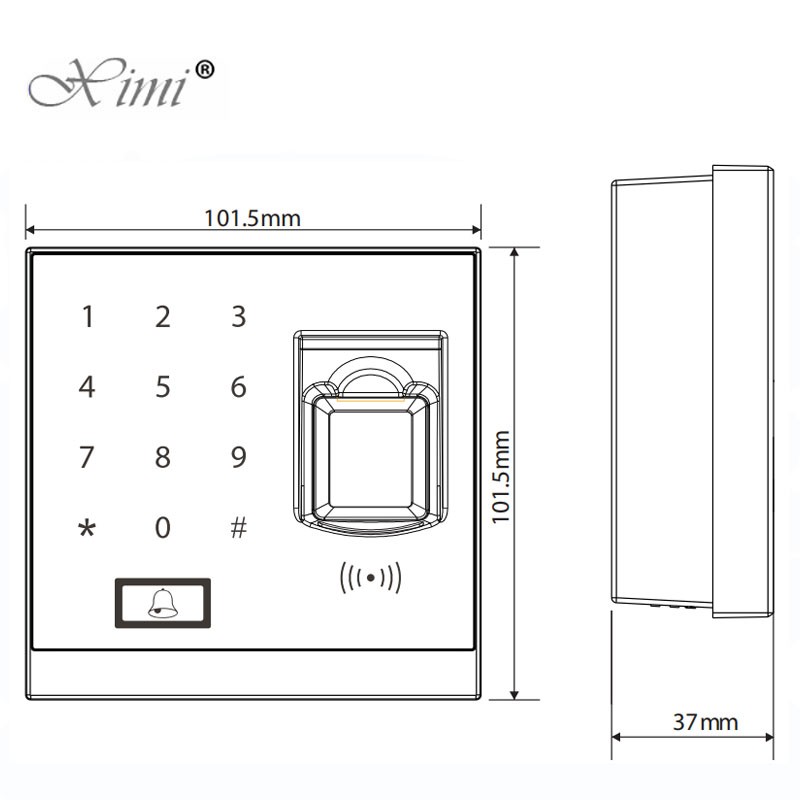 Biometric Fingerprint Access Control System With Bluetooth X8-BT And 13.56MHZ IC Card