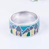 Buy cheap Custom Enamel Jewelry Colorful Ring Russia Fashion Jewelry 92 Sterling Silver Ring from wholesalers