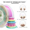 Buy cheap 3D Printing Filament 1.75mm Transparent Rainbow Gross Weight 1.3kg PLA+ Filament from wholesalers