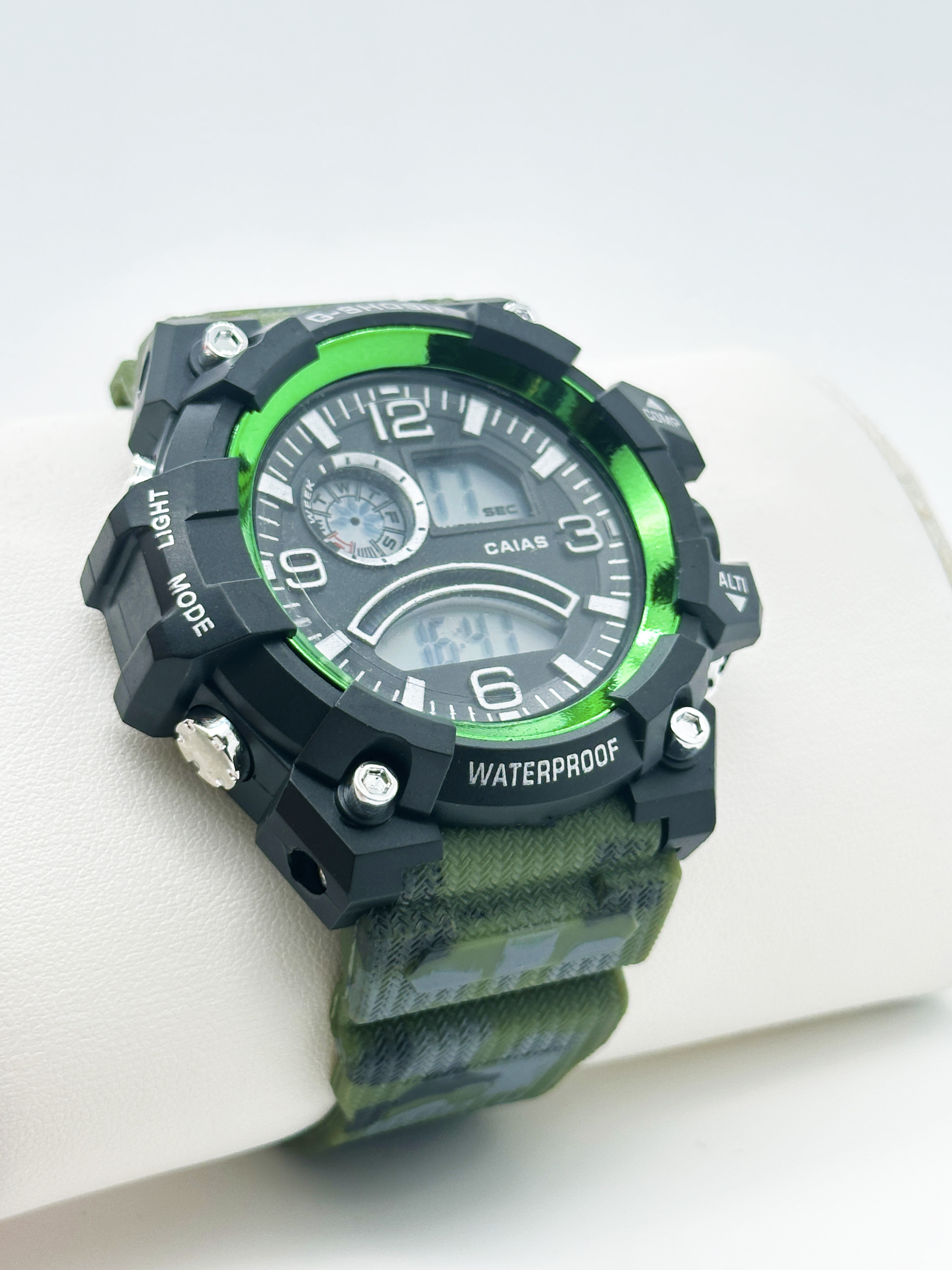 Hot Sale Sports Casual Green Silicone Smart Digital Quartz Wristwatch