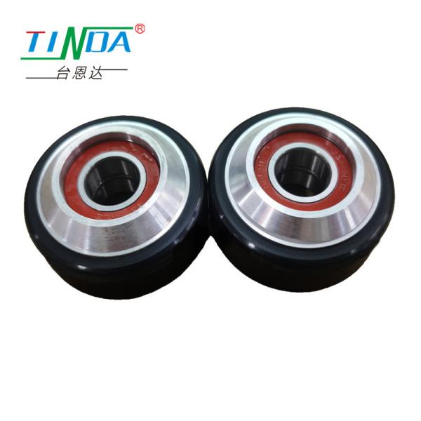 Buy cheap Heavy Duty Shock Resistant Frictionless Rubber Wheel , Rubber Roller Wheel for Forklift Trucks from wholesalers