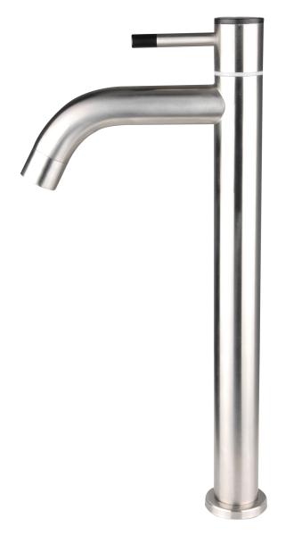 Buy cheap Modern design stainless steel single lever basin faucet with spout from wholesalers