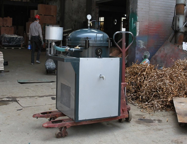 27kw Heating Tube Cooking Oil Purifier Machine , Soybean Oil Filter Machine 1.1kw Pump