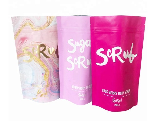 custom printed zipper food pouch reusable mylar k plastic packaging bags