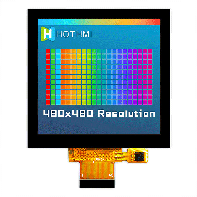 4.0 Inch 480x480 Square Display TFT Lcd Module IPS SPI FT6336U With Pcap Monitor
