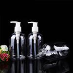 250ml plastic PET shampoo empty bottle with pump with pump dispenser