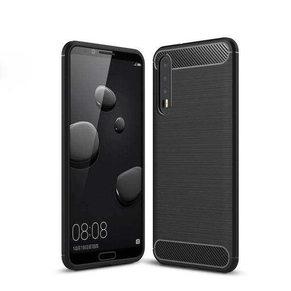 Buy cheap Shockproof Armor Carbon Fiber Hybrid Brush Mobile Cover Phone Case for Huawei P20 plus from wholesalers