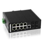 56Gbps Industrial Managed POE Switch 4 SFP Fiber Full Gigabit Poe Switch