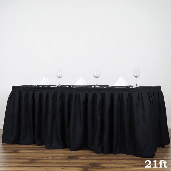Buy cheap KINSHUN Black Polyester Banquet Table Skirt Wedding Party Events Decorations from wholesalers