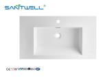 Hot Selling China Top Quality SWJ800 Stone Resin Basins Bathroom Glossy White