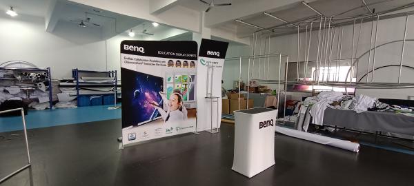 Buy cheap 10ft Straight Curve Backdrop Banner Advertising Trade Show Booth Pull Up Banners from wholesalers