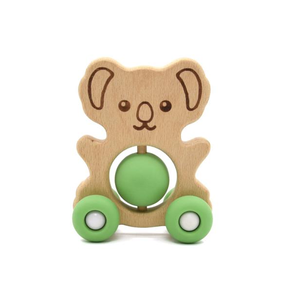 Buy cheap Educational Organic Beech pantone Color Baby Rattle Set Animal Shape from wholesalers
