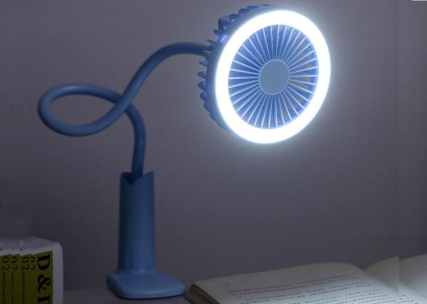 Desk light clip fan low voltage rechargeable summer cool table mini fan with