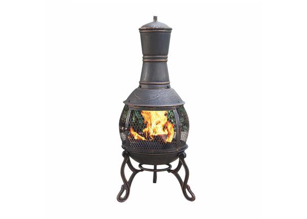 Buy cheap Outdoor Antique Cast Iron Garden Chimney European / American Wood Burning Fireplace from wholesalers