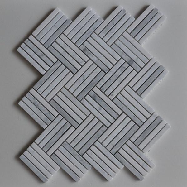 Buy cheap Cararra Grey Stone Mosaic Tile Micro Herringbone Marble Mosaic For Wall Decoration from wholesalers