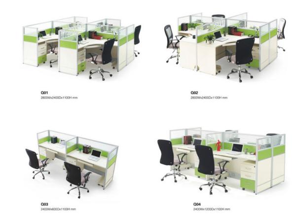 Buy cheap modern 4 seater office panel partition furniture from wholesalers