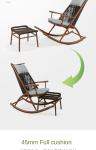 UV Resistant Outdoor Garden Leisure PE Rattan Rocking Chair With Customized Logo