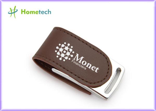 Buy cheap Leather Usb Disk Custom Metal PU 4GB 8GB Pendrive 64MB To 32GB from wholesalers