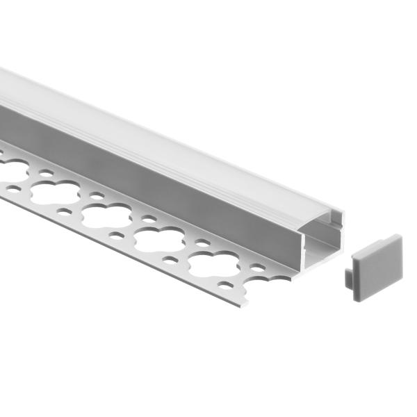 Buy cheap Square Plaster LED Profile PC Cover Strip Channel Drywall Gypsum Anodized 35*11mm from wholesalers